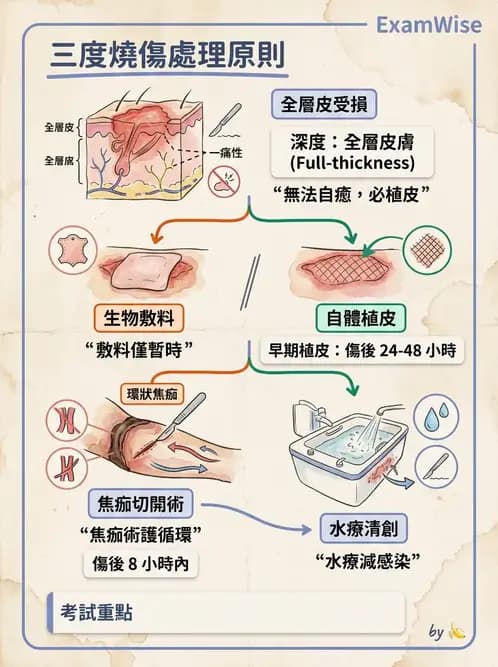 護理師 - 燒傷護理 - AI 圖文解析預覽