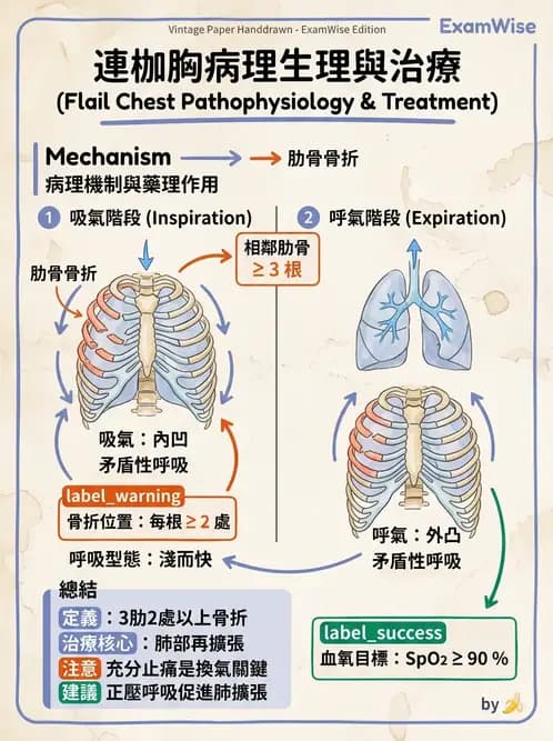 護理師 - 呼吸衰竭與胸腔護理 - AI 圖文解析預覽
