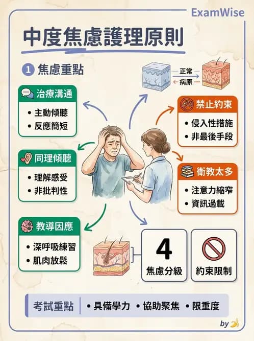 護理師 - 焦慮症與壓力相關障礙 - AI 圖文解析預覽