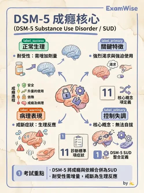 護理師 - 物質相關與成癮障礙 - AI 圖文解析預覽