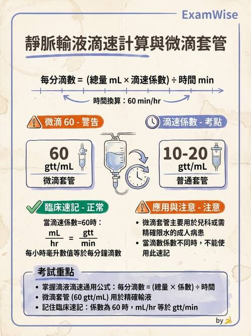 護理師 - 靜脈輸液與電解質平衡 - AI 圖文解析預覽