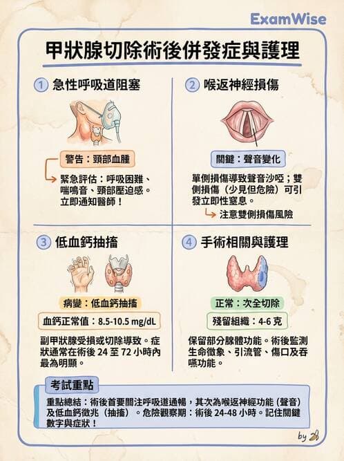 護理師 - 甲狀腺與副甲狀腺疾病 - AI 圖文解析預覽