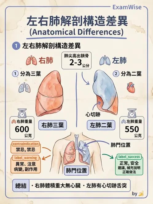 物治 - 呼吸系統解剖 - AI 圖文解析預覽