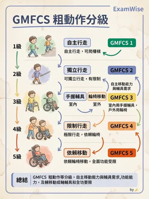 物治 - 腦性麻痺分類、評估與步態 - AI 圖文解析預覽