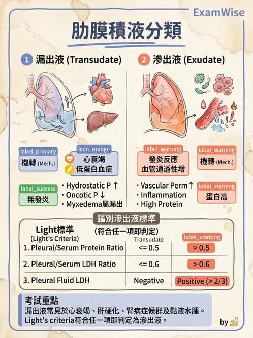 內專 - 肋膜疾病與氣胸 - AI 圖文解析預覽