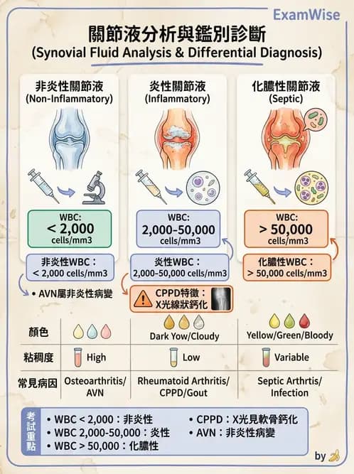 內專 - 痛風、結晶性與退化性關節炎 - AI 圖文解析預覽