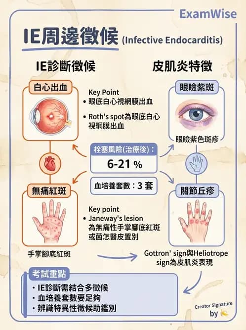 內專 - 心內膜炎與心包膜疾病 - AI 圖文解析預覽