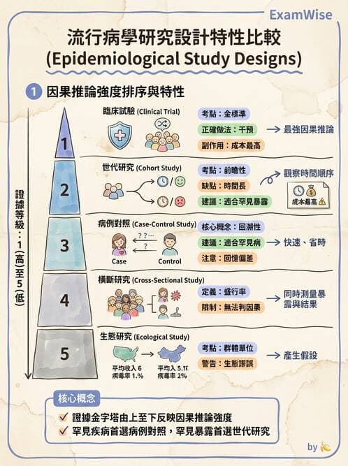 護理師 - 流行病學研究方法 - AI 圖文解析預覽