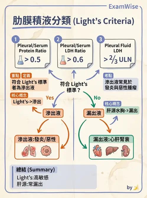 內專 - 肋膜疾病與氣胸 - AI 圖文解析預覽