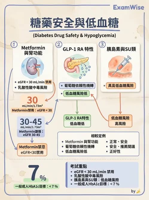 內專 - 口服降血糖藥物機轉與比較 - AI 圖文解析預覽