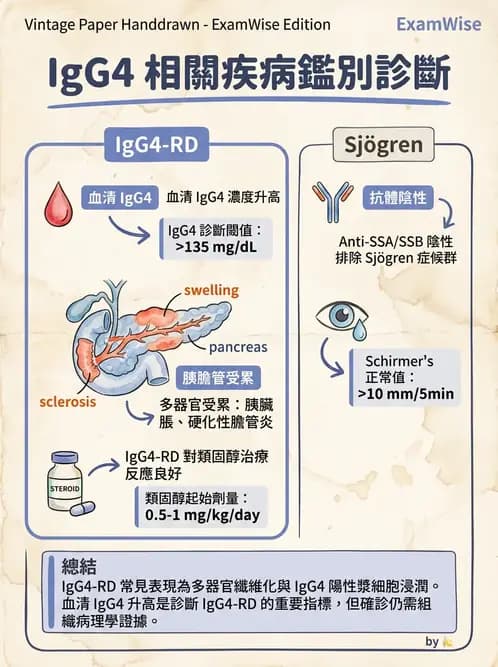 內專 - 乾燥症與IgG4相關疾病 - AI 圖文解析預覽
