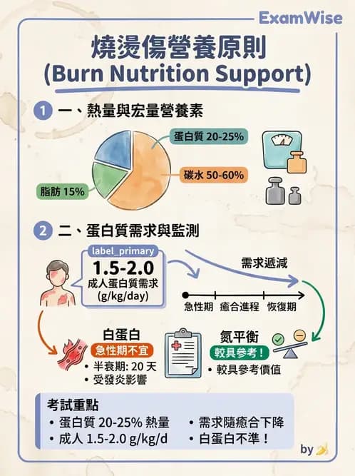 營養 - 燒燙傷與外傷重症營養 - AI 圖文解析預覽