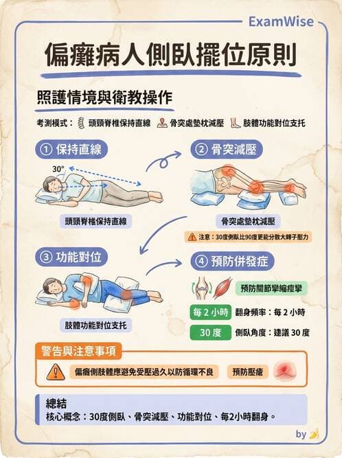 護理師 - 體位擺位與安全照護 - AI 圖文解析預覽