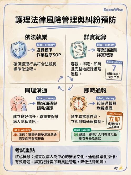 護理師 - 護理法規與倫理困境 - AI 圖文解析預覽