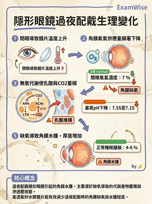 驗光師 - 角膜缺氧、水腫與變形 - AI 圖文解析預覽