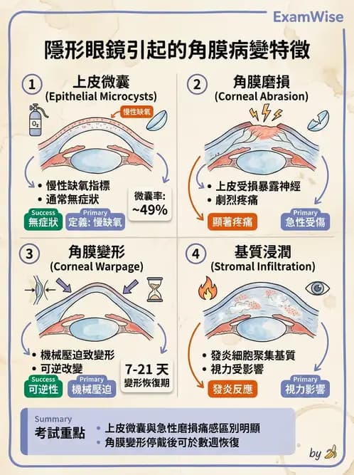 驗光師 - 角膜缺氧、水腫與變形 - AI 圖文解析預覽