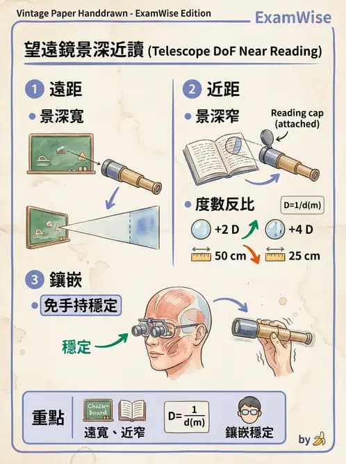 驗光師 - 望遠鏡光學原理與計算 - AI 圖文解析預覽