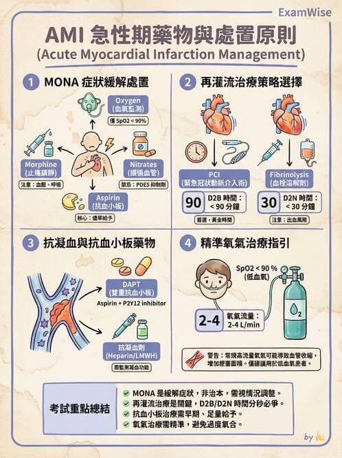 護理師 - 冠狀動脈疾病與心肌梗塞 - AI 圖文解析預覽