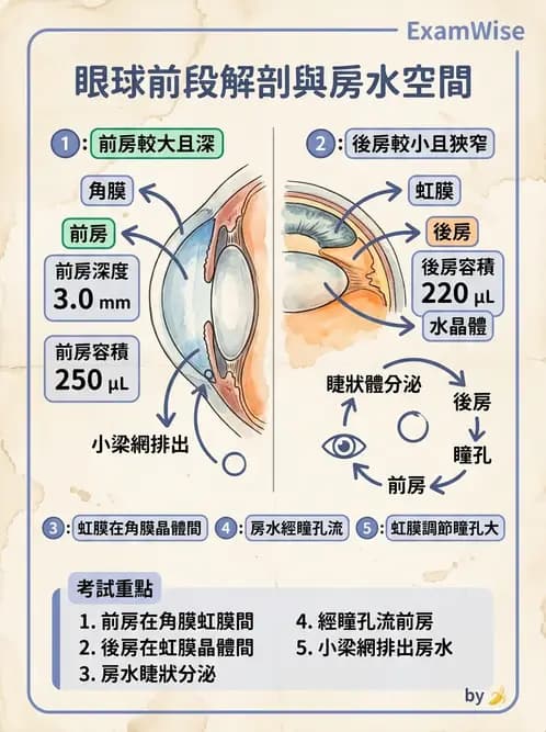 驗光師 - 眼球中層與前房 - AI 圖文解析預覽