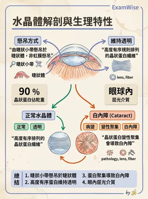 驗光師 - 水晶體與玻璃體 - AI 圖文解析預覽