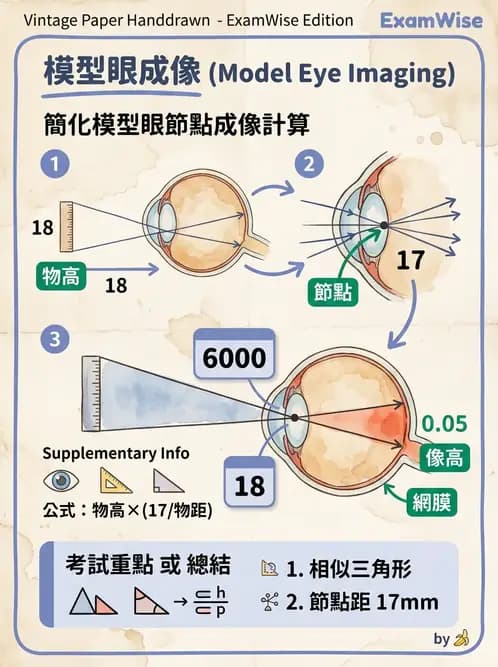 驗光師 - 模型眼屈光計算與屈光不正 - AI 圖文解析預覽