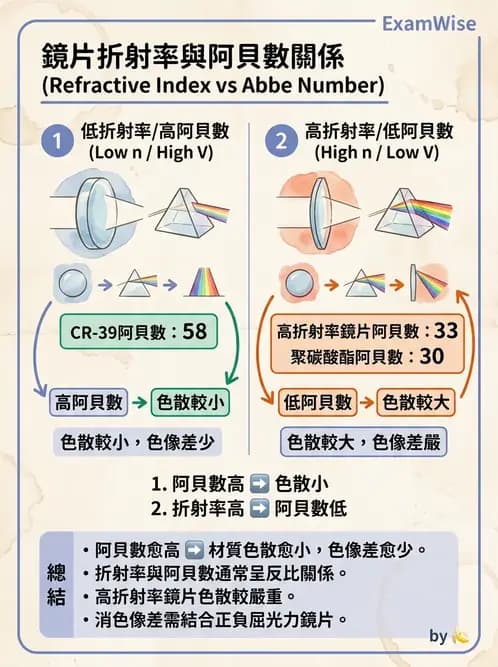 驗光師 - 色像差與阿貝數 - AI 圖文解析預覽