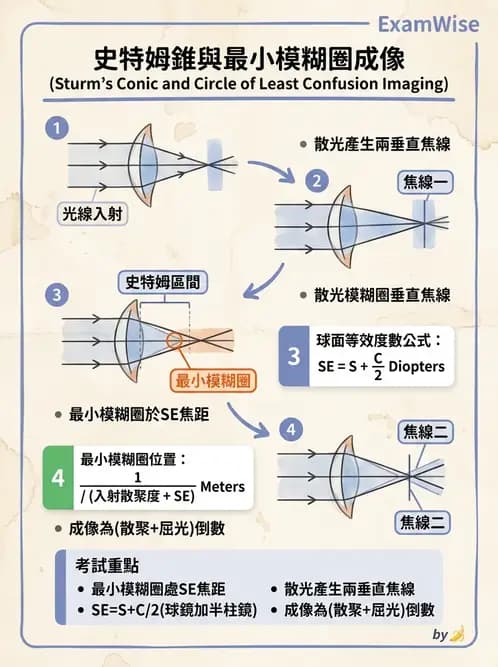 驗光師 - 散光焦線、面鏡與屈光不正成像 - AI 圖文解析預覽