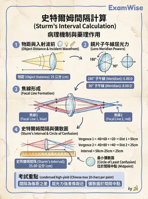 驗光師 - 散光焦線、面鏡與屈光不正成像 - AI 圖文解析預覽