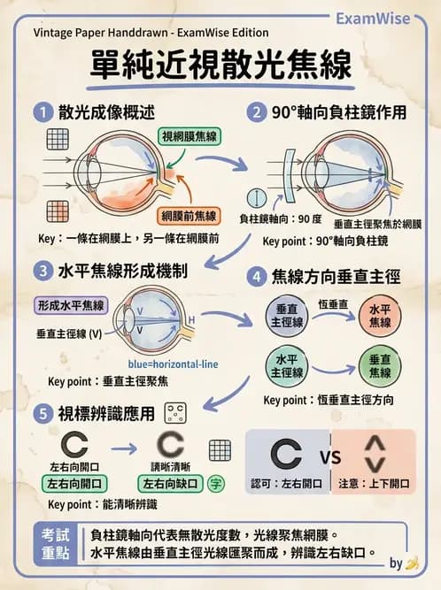 驗光師 - 散光、不等視與不等像 - AI 圖文解析預覽