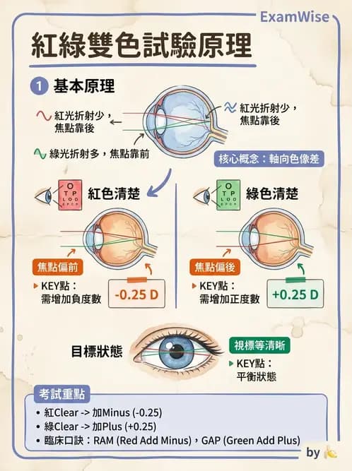 驗光師 - 自覺式驗光流程與球面度判讀 - AI 圖文解析預覽