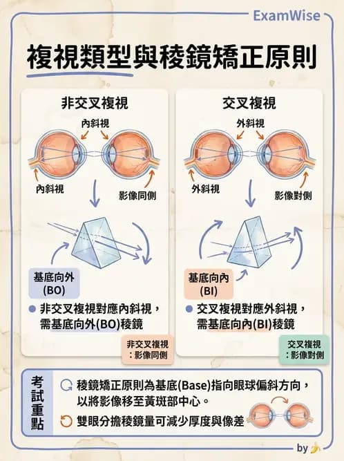 驗光師 - 稜鏡處方與垂直聚散處置 - AI 圖文解析預覽