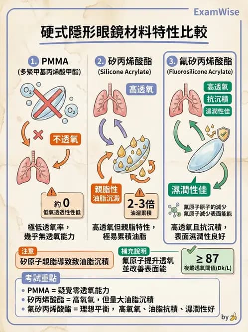 驗光師 - 硬式透氣鏡片材質 - AI 圖文解析預覽