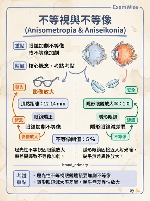 驗光師 - 不等視配鏡方法 - AI 圖文解析預覽