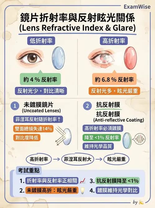 驗光師 - 鏡片鍍膜、偏光與染色 - AI 圖文解析預覽