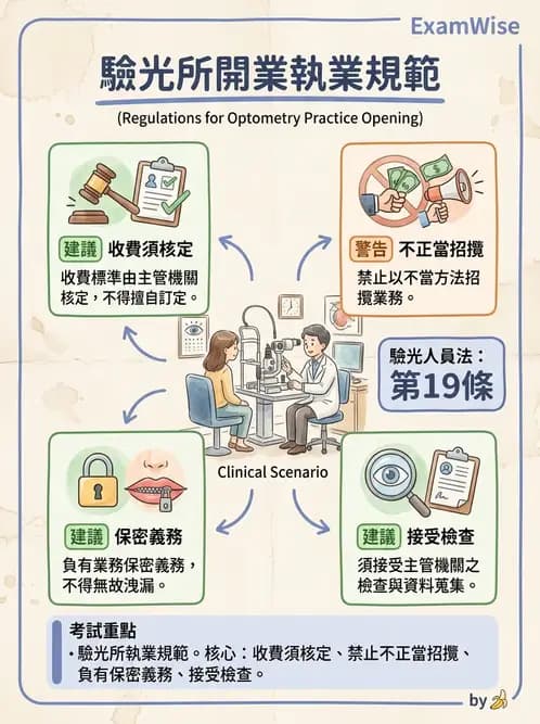 驗光師 - 業務紀錄與收費倫理罰則 - AI 圖文解析預覽