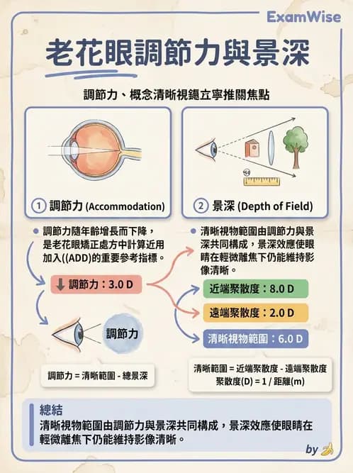 驗光師 - 景深、加入度與老花矯正 - AI 圖文解析預覽