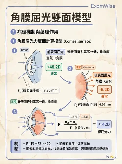 驗光師 - 模型眼屈光計算與屈光不正 - AI 圖文解析預覽