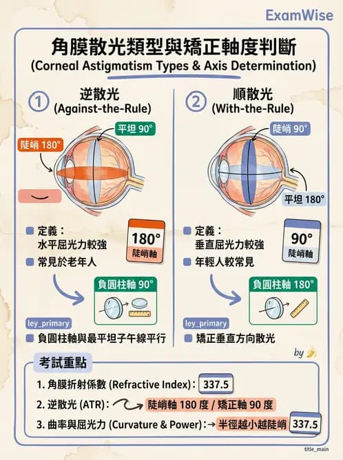 驗光師 - 散光、不等視與不等像 - AI 圖文解析預覽