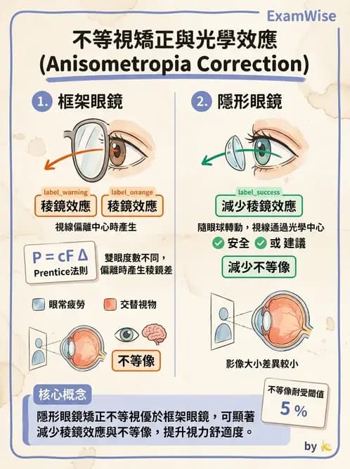 驗光師 - 散光、不等視與不等像 - AI 圖文解析預覽
