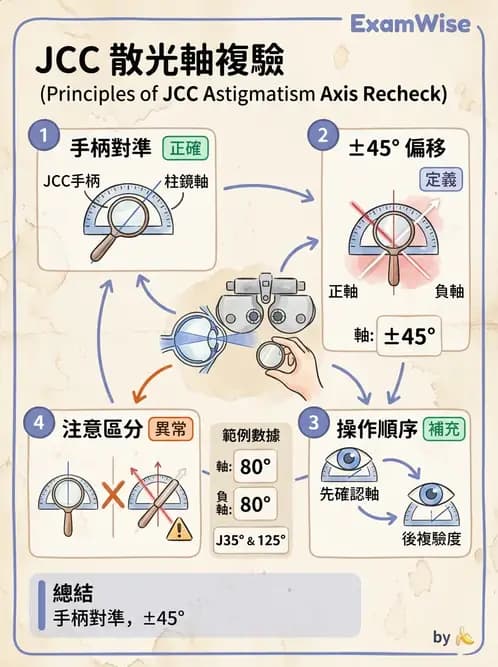驗光師 - 傑克森交叉圓柱鏡散光檢查 - AI 圖文解析預覽
