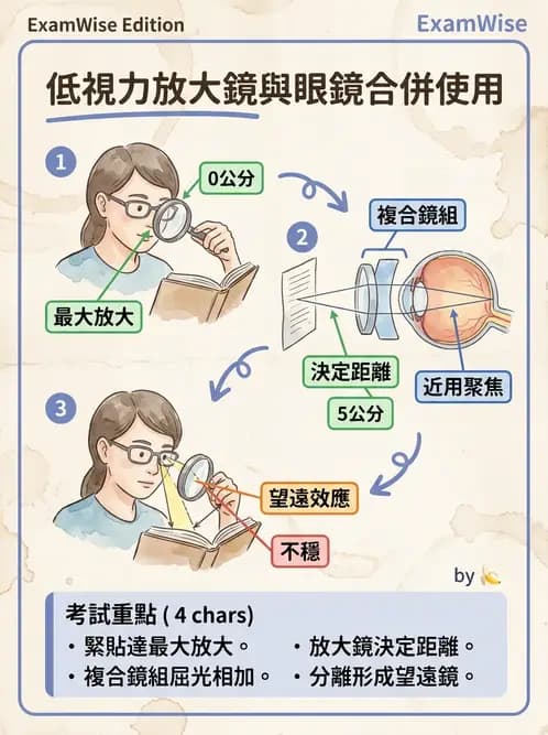 驗光師 - 放大原理與近距離光學計算 - AI 圖文解析預覽