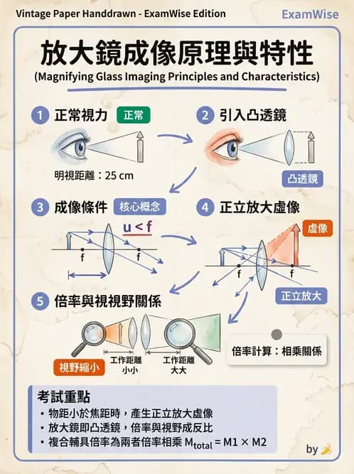 驗光師 - 近距離光學放大輔具種類與比較 - AI 圖文解析預覽