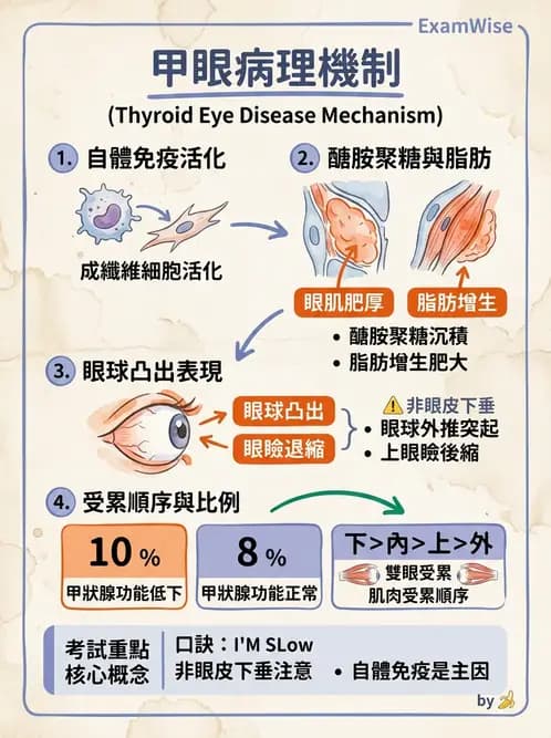 驗光師 - 血管阻塞、甲狀腺眼疾與其他全身性眼病變 - AI 圖文解析預覽