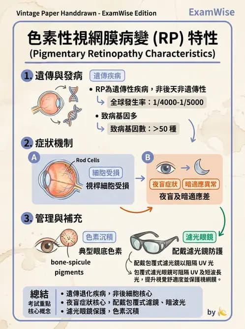 驗光師 - 遺傳性視網膜及色素疾病 - AI 圖文解析預覽