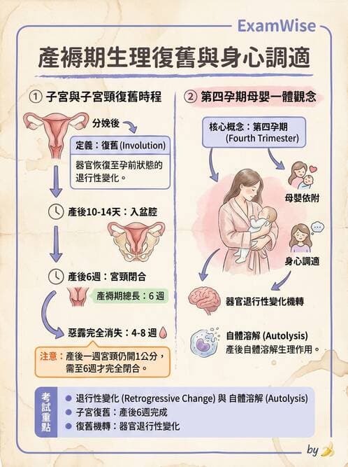 護理師 - 產後心理併發症與家庭計畫 - AI 圖文解析預覽