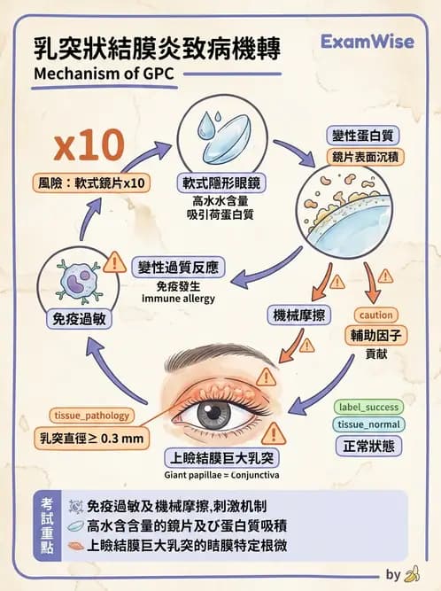 驗光師 - 結膜眼瞼反應、沉澱物與乾眼 - AI 圖文解析預覽
