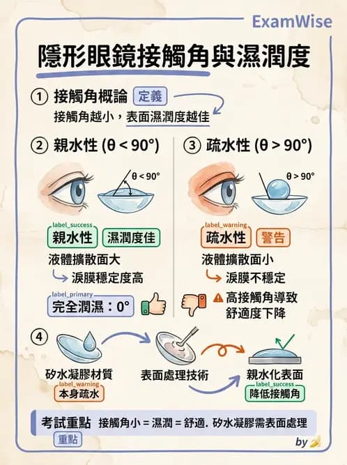 驗光師 - 軟式鏡片含水量、透氧與濕潤性 - AI 圖文解析預覽