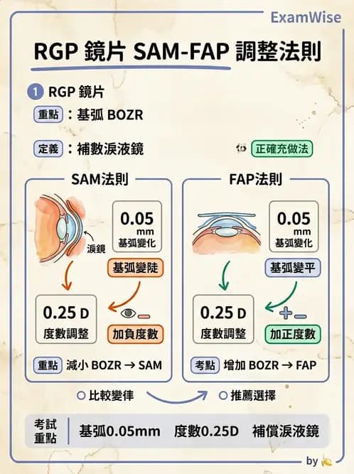 驗光師 - 硬式隱形眼鏡度數與散光計算 - AI 圖文解析預覽
