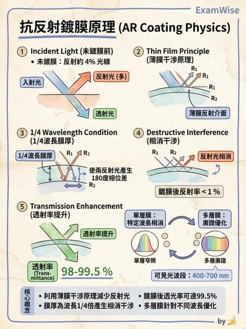 驗光師 - 鏡片鍍膜、偏光與染色 - AI 圖文解析預覽