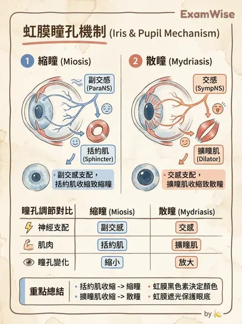 驗光生 - 視覺傳導路徑與瞳孔反射 - AI 圖文解析預覽